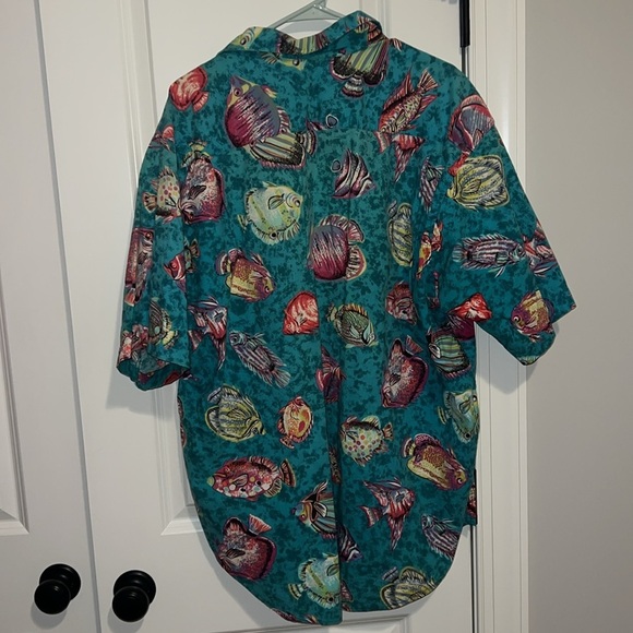 🐠 Tango by Max Rabb XL Men’s Button Down Vintage Shirt Ocean Fish 100% Cotton - Picture 2 of 5